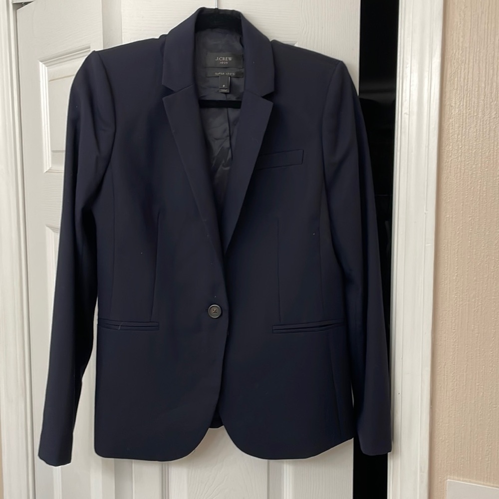 JCrew Super 120’s Navy Blazer sz 8